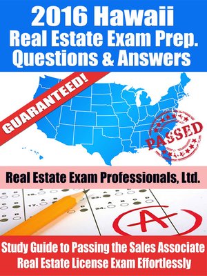 cover image of 2016 Hawaii Real Estate Exam Prep Questions and Answers